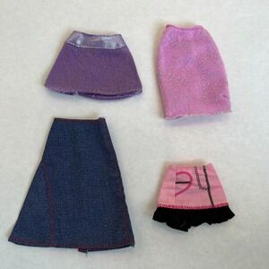 Barbie and Stacie Doll‎ Skirts, Fashion Blue, Pink, Purple Mattel, Lot of 4